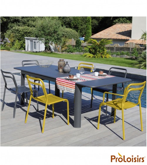 Table de jardin extensible 140/200 x 140 cm Genes - Proloisirs