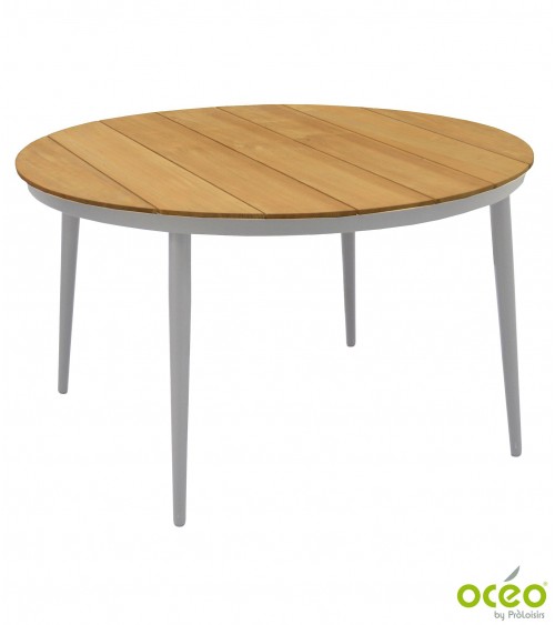 Table NEUVIC 130 Plateau teck   OcéoTables de jardin