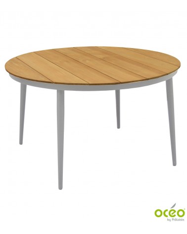 Table NEUVIC 130 Plateau teck   OcéoTables de jardin
