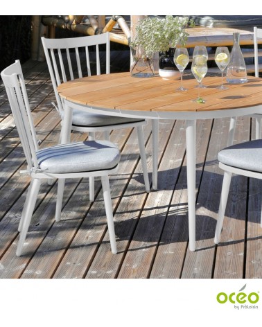 Table NEUVIC 130 Plateau teck   OcéoTables de jardin