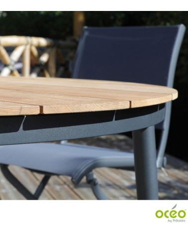 Table NEUVIC 130 Plateau teck   OcéoTables de jardin