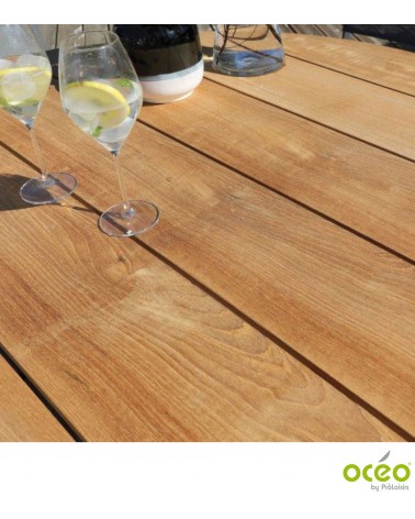 Table NEUVIC 130 Plateau teck   OcéoTables de jardin