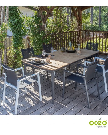 Table NEUVIC 208 Plateau teck   OcéoTables de jardin