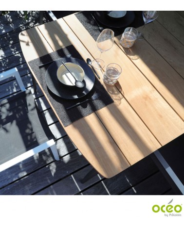 Table NEUVIC 208 Plateau teck   OcéoTables de jardin