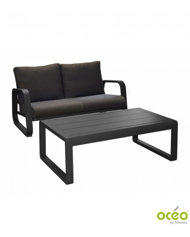 Canapé ANTONINO 2 places + table basse   OcéoMobilier de jardin