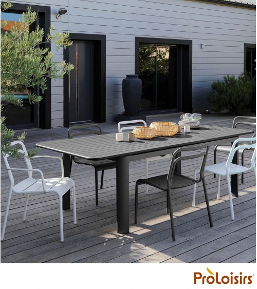 TABLE EOS 220/280 Coloris:Châssis Graphite / Plateau Graphite Eco-participation    :Prix de vente comprenant l' éco-participatio