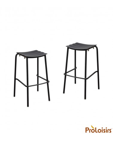 Tabouret haut PERFECT Coloris:Châssis Graphite / Assise Graphite Eco-participation    :Prix de vente comprenant l' éco-participa