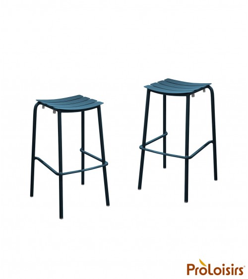 Tabouret haut PERFECT Coloris:Châssis Bleu / Assise Bleu Eco-participation    :Prix de vente comprenant l' éco-participation de 