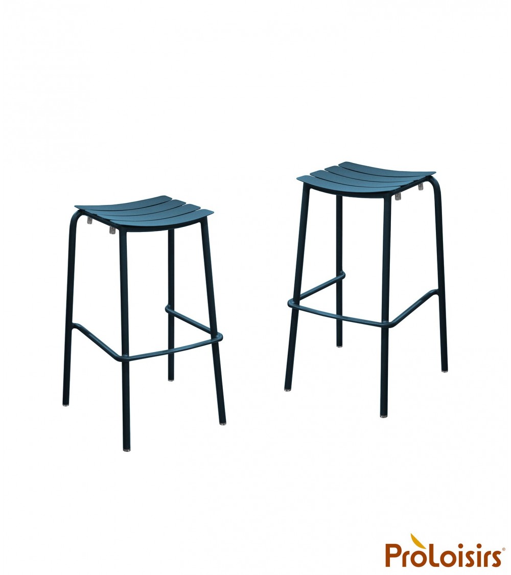 Tabouret haut PERFECT Coloris:Châssis Bleu / Assise Bleu Eco-participation    :Prix de vente comprenant l' éco-participation de 