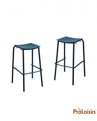 Tabouret haut PERFECT Coloris:Châssis Bleu / Assise Bleu Eco-participation    :Prix de vente comprenant l' éco-participation de 