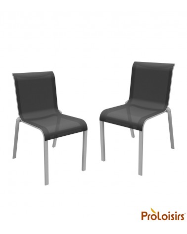 Chaise CAURO Coloris:Châssis Blanc / Assise Graphite Eco-participation    :Prix de vente comprenant l' éco-participation de 0,25