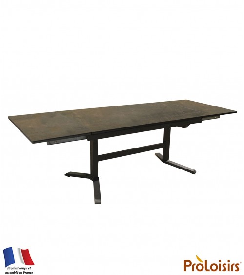 Table SOTTA 150/200/250 plateau Fundermax® Coloris:Châssis Graphite / Plateau HPL Cave Eco-participation    :Prix de vente compr
