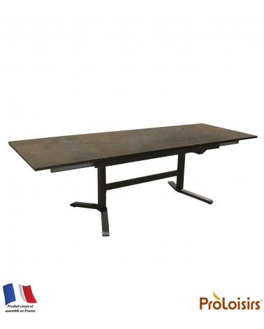 Table SOTTA 150/200/250 plateau Fundermax® Coloris:Châssis Graphite / Plateau HPL Cave Eco-participation    :Prix de vente compr