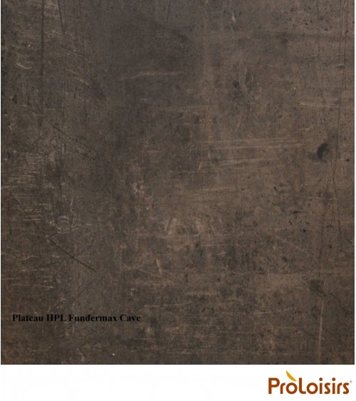 Table SOTTA 150/200/250 plateau Fundermax® Coloris:Châssis Graphite / Plateau HPL Cave Eco-participation    :Prix de vente compr