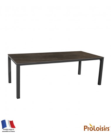 Table STONEO 220 plateau Kedra® Coloris:Châssis Graphite / Plateau Abyssal Eco-participation    :Prix de vente comprenant l' éco
