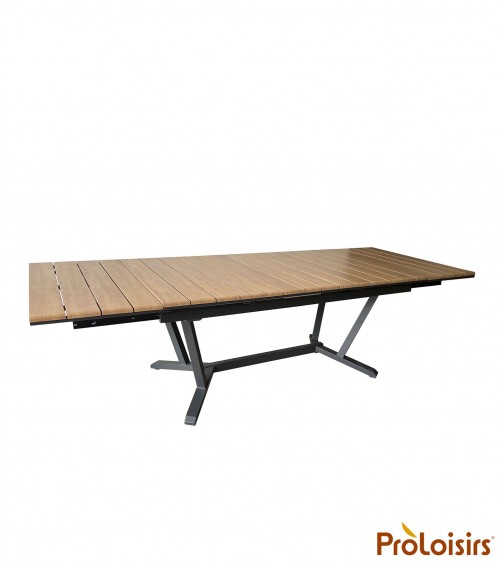 TABLE DARWIN 174/224/274 Coloris:Châssis Graphite / Plateau Oak Eco-participation    :Prix de vente comprenant l' éco-participat