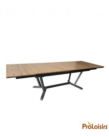 TABLE DARWIN 174/224/274 Coloris:Châssis Graphite / Plateau Oak Eco-participation    :Prix de vente comprenant l' éco-participat