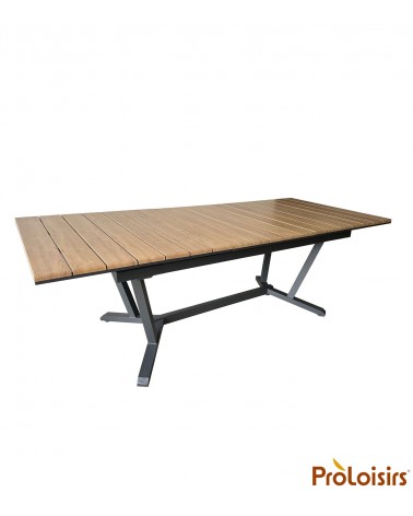 TABLE DARWIN 174/237 Coloris:Châssis Graphite / Plateau Oak Eco-participation    :Prix de vente comprenant l' éco-participation 