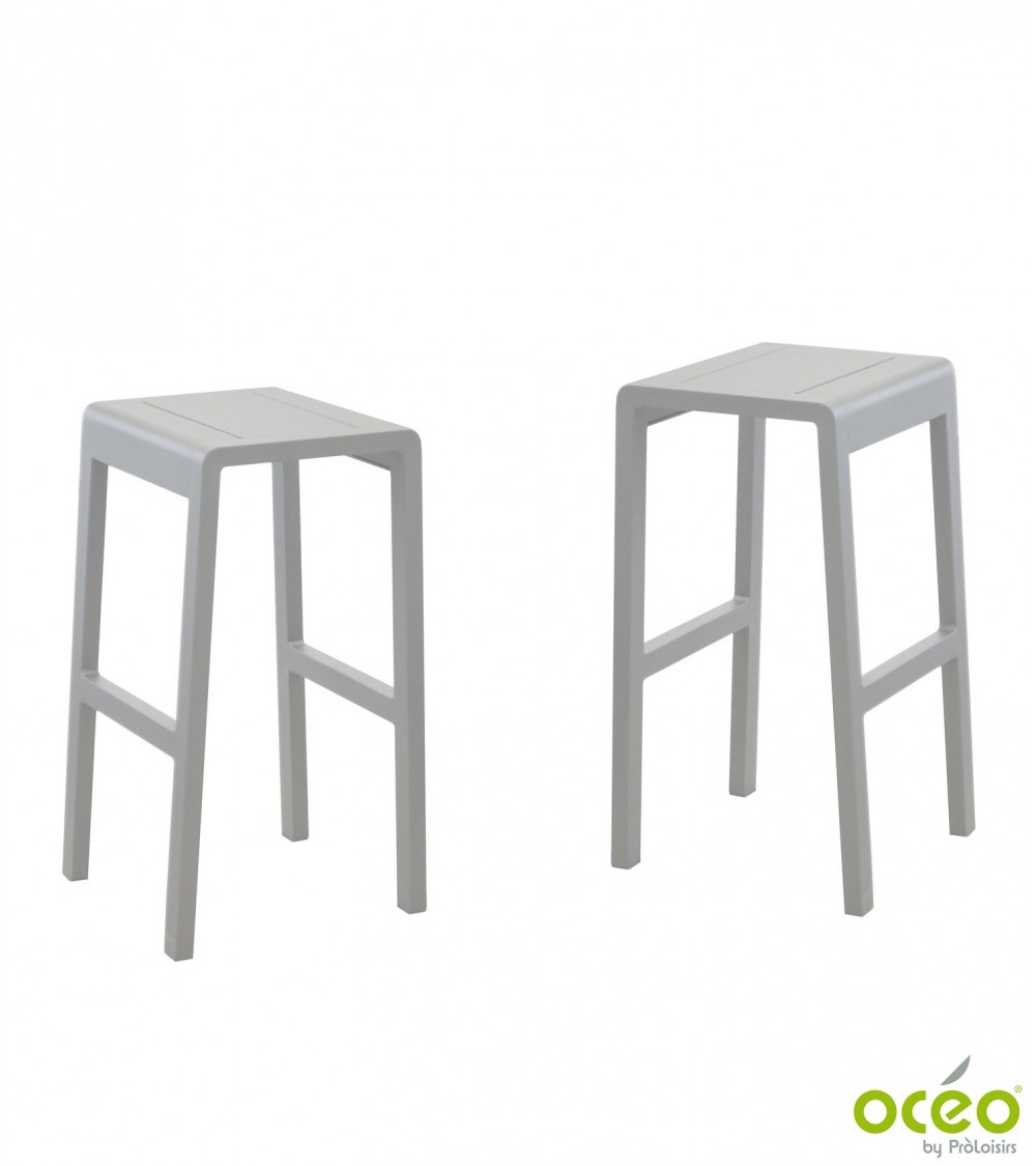 Tabouret haut ANTONINO Coloris:Châssis Blanc/Assise Blanc Eco-participation    :Prix de vente comprenant l' éco-participation de