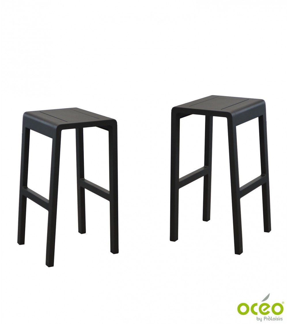 Tabouret haut ANTONINO Coloris:Châssis Graphite / Assise Graphite Eco-participation    :Prix de vente comprenant l' éco-particip