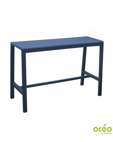 Table haute ANTONINO Coloris:Châssis Bleu / Plateau Bleu Eco-participation    :Prix de vente comprenant l' éco-participation de 