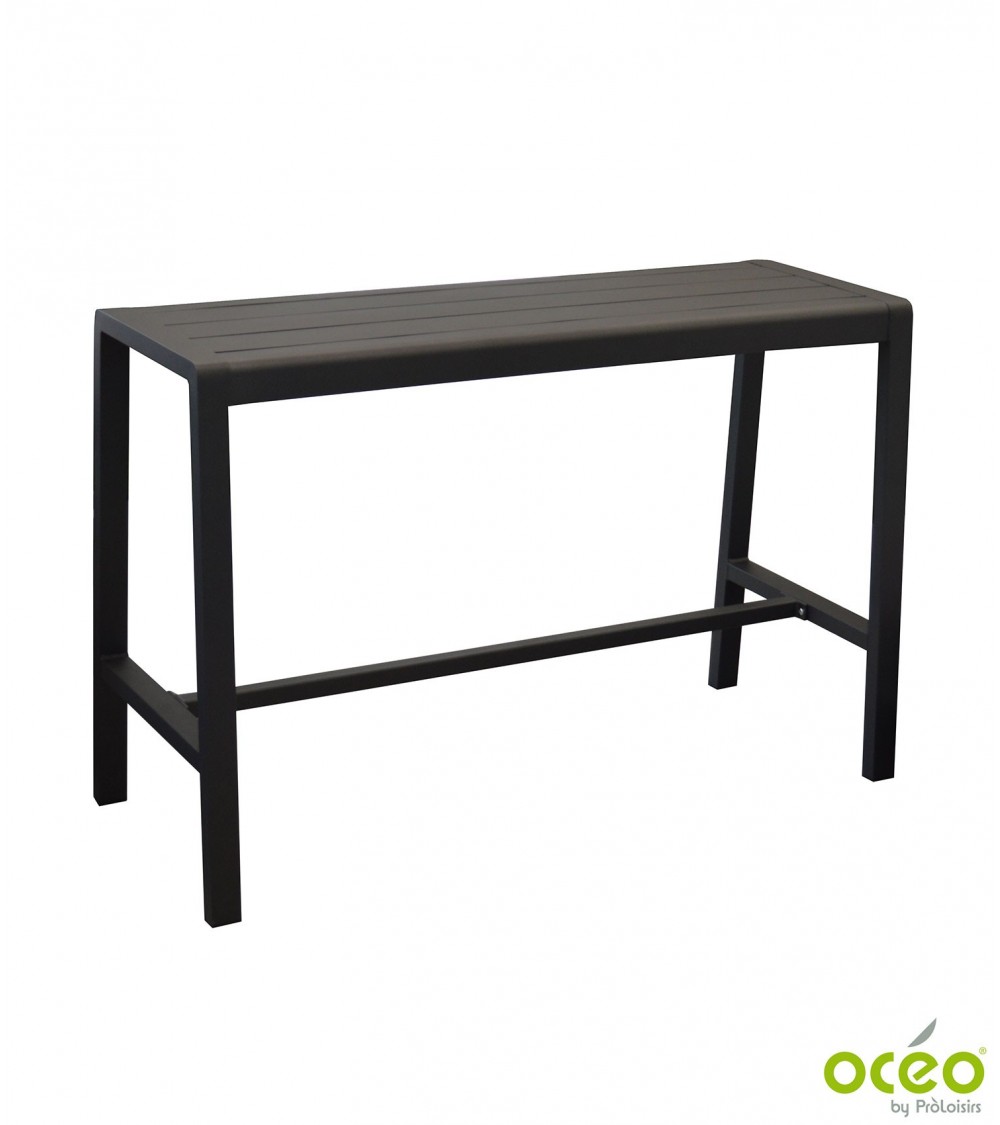 Table haute ANTONINO Coloris:Châssis Graphite / Plateau Graphite Eco-participation    :Prix de vente comprenant l' éco-participa