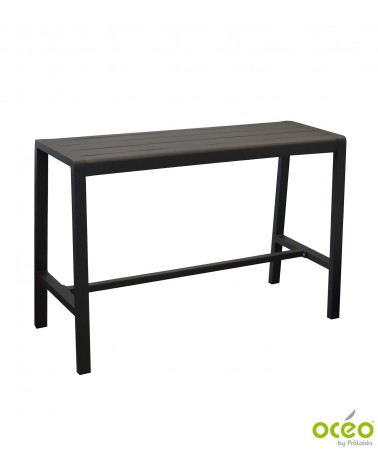 Table haute ANTONINO Coloris:Châssis Graphite / Plateau Graphite Eco-participation    :Prix de vente comprenant l' éco-participa