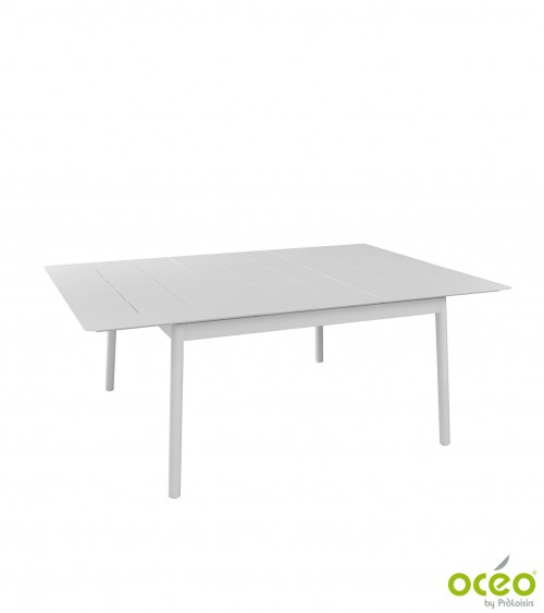 TABLE DUBLIN 140x140/200 Coloris:Châssis Blanc/Plateau Blanc Eco-participation    :Prix de vente comprenant l' éco-participation