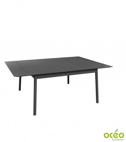 TABLE DUBLIN 140x140/200 Coloris:Châssis Graphite / Plateau Graphite Eco-participation    :Prix de vente comprenant l' éco-parti