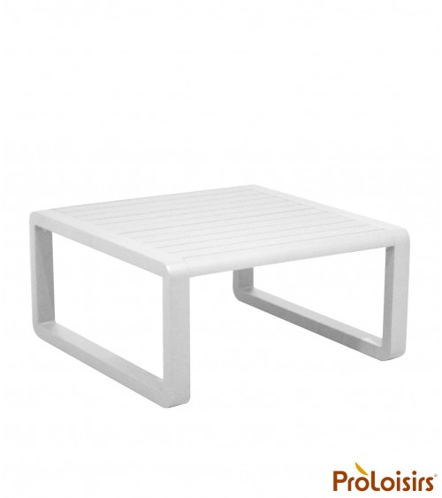 Table basse TONIO 80x80 Coloris:Châssis Blanc / Plateau Blanc Eco-participation    :Prix de vente comprenant l' éco-participatio