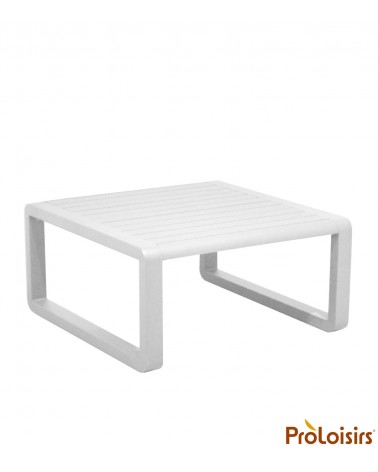 Table basse TONIO 80x80 Coloris:Châssis Blanc / Plateau Blanc Eco-participation    :Prix de vente comprenant l' éco-participatio