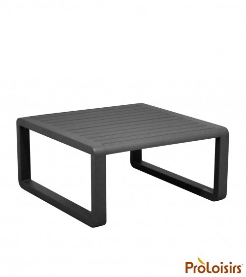 Table basse TONIO 80x80 Coloris:Châssis Graphite / Plateau Graphite Eco-participation    :Prix de vente comprenant l' éco-partic