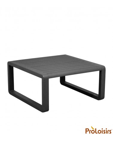 Table basse TONIO 80x80 Coloris:Châssis Graphite / Plateau Graphite Eco-participation    :Prix de vente comprenant l' éco-partic