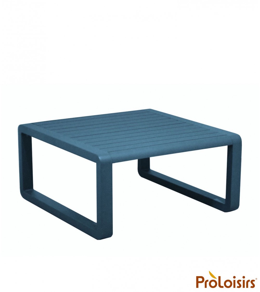 Table basse TONIO 80x80 Coloris:Châssis Bleu/Plateau Bleu Eco-participation    :Prix de vente comprenant l' éco-participation de