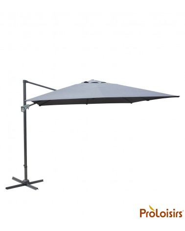Parasol déporté NH 3x3 Coloris:Mât Grey / Toile Grise Mode de livraison:Transport : Messagerie / A domicileProloisirsParasol mât