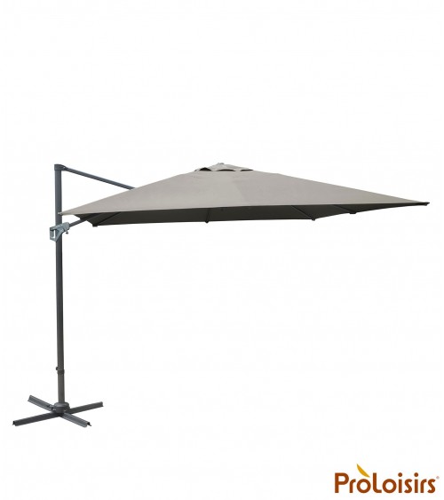 Parasol déporté NH 3x3 Coloris:Mât Grey / Toile Taupe Mode de livraison:Transport : Messagerie / A domicileProloisirsParasol mât