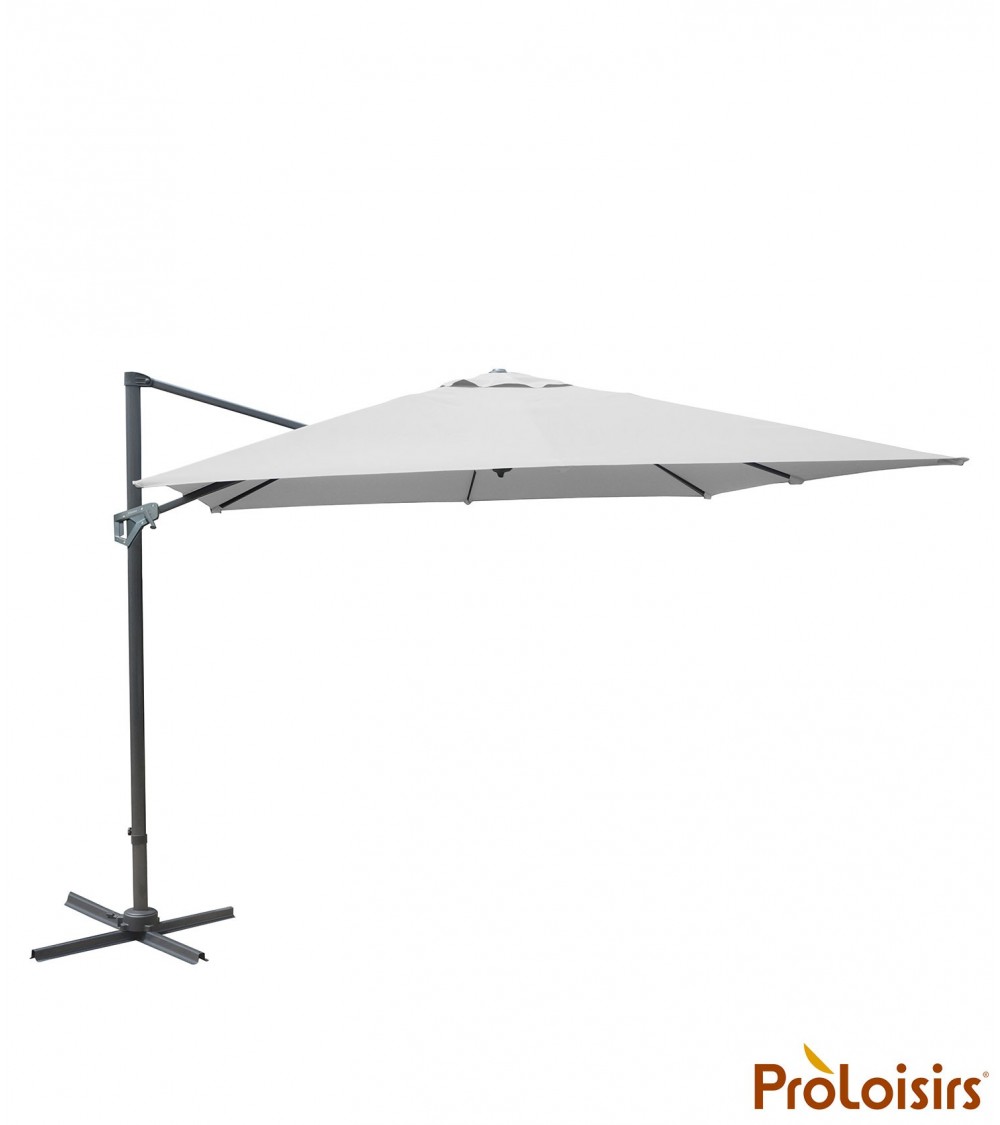 Parasol déporté NH 3x3 Coloris:Mât Grey / Toile Ecru Mode de livraison:Transport : Messagerie / A domicileProloisirsParasol mât 