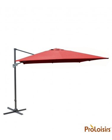 Parasol déporté NH 3x3 Coloris:Mât Grey / Toile Rouge Mode de livraison:Transport : Messagerie / A domicileProloisirsParasol mât