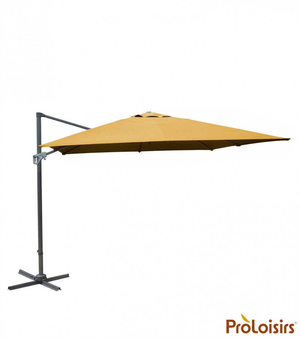 Parasol déporté NH 3x3 Coloris:Mât Grey / Toile Curry Mode de livraison:Transport : Messagerie / A domicileProloisirsParasol mât
