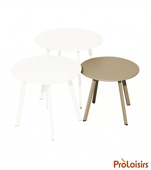 Table basse MASSAÏ 40 Coloris:Châssis Sand / Plateau Sand Eco-participation    :Prix de vente comprenant l' éco-participation de