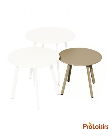 Table basse MASSAÏ 40 Coloris:Châssis Sand / Plateau Sand Eco-participation    :Prix de vente comprenant l' éco-participation de