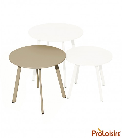 Table basse MASSAÏ 45 Coloris:Châssis Sand / Plateau Sand Eco-participation    :Prix de vente comprenant l' éco-participation de