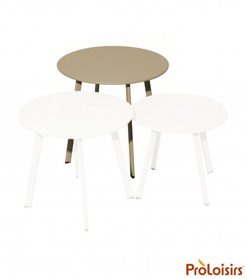 Table basse MASSAÏ 50 Coloris:Châssis Sand / Plateau Sand Eco-participation    :Prix de vente comprenant l' éco-participation de