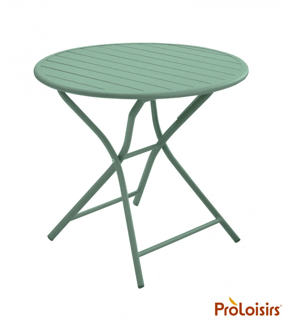 Table guéridon GLOBE 80 Coloris:Châssis Amande / Plateau Amande Eco-participation    :Prix de vente comprenant l' éco-participat