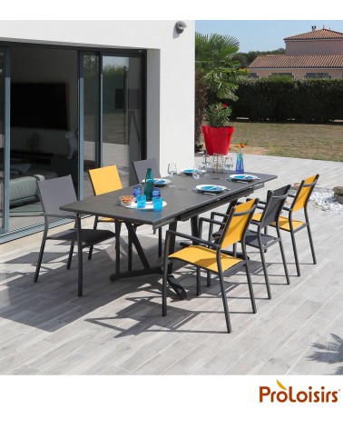 Table VITA 150/200/250 plateau Kedra® Coloris:Châssis Graphite/Plateau Kedra® Alley Eco-participation    :Prix de vente comprena