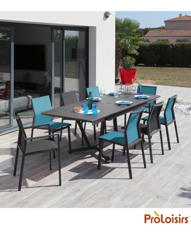 Table VITA 150/200/250 plateau Kedra® Coloris:Châssis Graphite/Plateau Kedra® Alley Eco-participation    :Prix de vente comprena