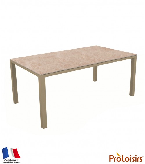 Table STONEO 180 plateau Kedra® Coloris:Châssis Sand/Plateau Kedra® Downtown Eco-participation    :Prix de vente comprenant l' é