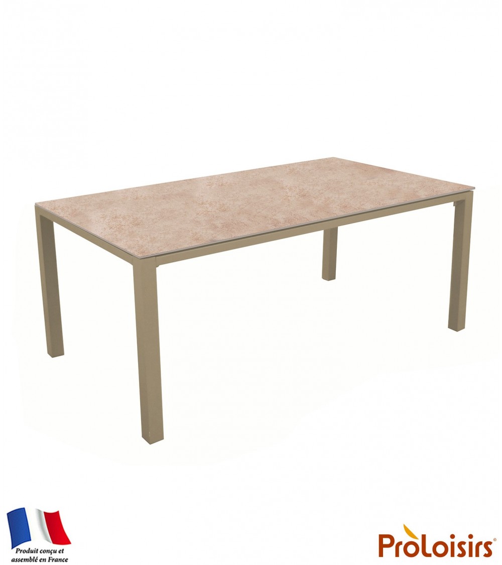 Table STONEO 180 plateau Kedra® Coloris:Châssis Sand/Plateau Kedra® Downtown Eco-participation    :Prix de vente comprenant l' é