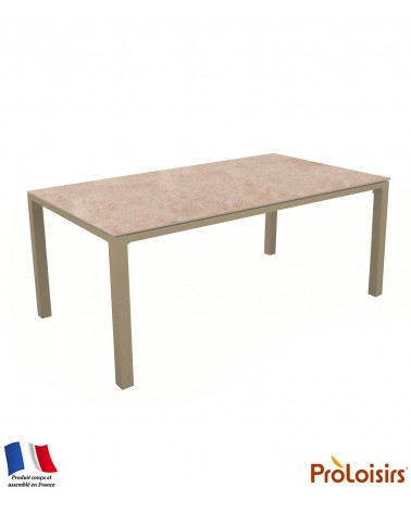 Table STONEO 180 plateau Kedra® Coloris:Châssis Sand/Plateau Kedra® Downtown Eco-participation    :Prix de vente comprenant l' é