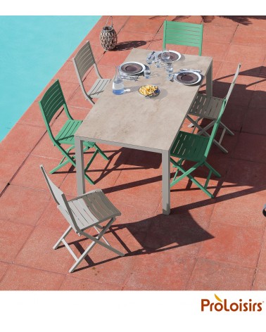 Table STONEO 180 plateau Kedra® Coloris:Châssis Sand/Plateau Kedra® Downtown Eco-participation    :Prix de vente comprenant l' é